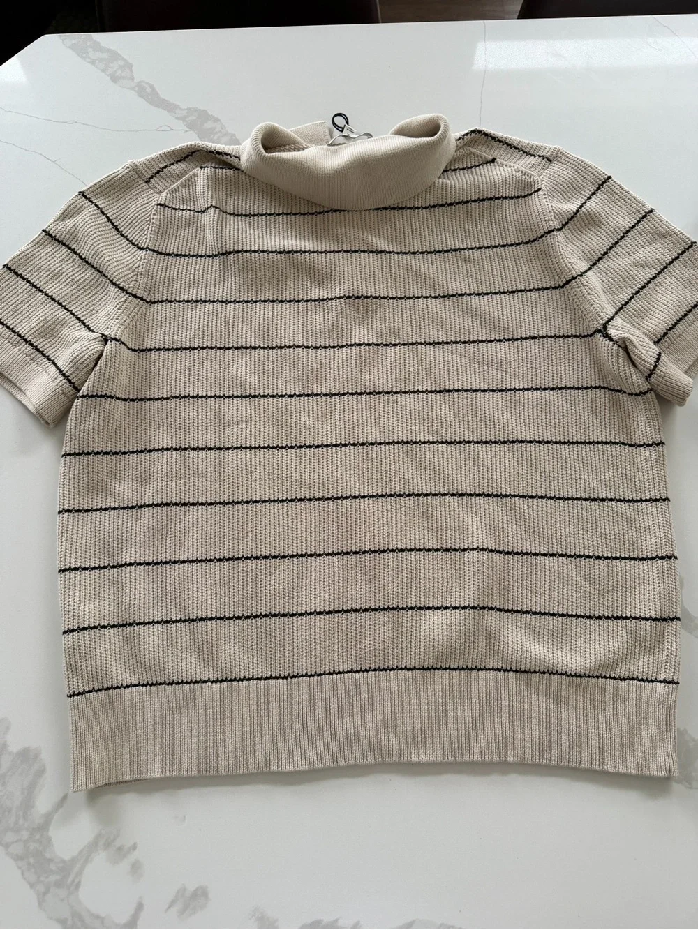 the Banana Republic Textured Striped Sweater Polo